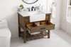 Elegant Decor VF60136DW-BS 36 inch single bathroom vanity in driftwood with backsplash Elegant Decor VF60136DW-BS 36 inch single bathroom vanity in driftwood with backsplash