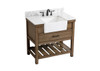 Elegant Decor VF60136DW-BS 36 inch single bathroom vanity in driftwood with backsplash Elegant Decor VF60136DW-BS 36 inch single bathroom vanity in driftwood with backsplash