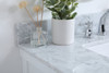 Elegant Decor VF60136WH-BS 36 inch single bathroom vanity in white with backsplash