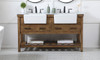 Elegant Decor VF60160DDW 60 inch double bathroom vanity in driftwood