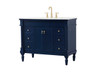 Elegant Decor VF13042BL 42 inch single bathroom vanity in blue Elegant Decor VF13042BL 42 inch single bathroom vanity in blue