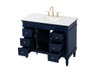 Elegant Decor VF13042BL 42 inch single bathroom vanity in blue Elegant Decor VF13042BL 42 inch single bathroom vanity in blue