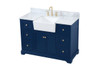 Elegant Decor VF60248BL-BS 48 inch single bathroom vanity in blue