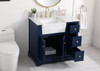 Elegant Decor VF60236BL-BS 36 inch single bathroom vanity in blue with backsplash Elegant Decor VF60236BL-BS 36 inch single bathroom vanity in blue with backsplash