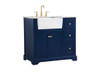Elegant Decor VF60236BL 36 inch single bathroom vanity in blue Elegant Decor VF60236BL 36 inch single bathroom vanity in blue