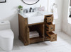 Elegant Decor VF60236DW-BS 36 inch single bathroom vanity in driftwood with backsplash