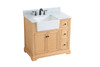 Elegant Decor VF60236NW-BS 36 inch single bathroom vanity in natural wood with backsplash Elegant Decor VF60236NW-BS 36 inch single bathroom vanity in natural wood with backsplash