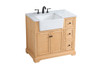 Elegant Decor VF60236NW 36 inch single bathroom vanity in natural wood Elegant Decor VF60236NW 36 inch single bathroom vanity in natural wood