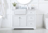 Elegant Decor VF60242WH-BS 42 inch single bathroom vanity in white with backsplash