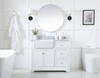 Elegant Decor VF60242WH-BS 42 inch single bathroom vanity in white with backsplash