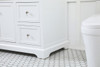 Elegant Decor VF60242WH-BS 42 inch single bathroom vanity in white with backsplash