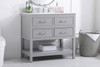 Elegant Decor VF19036GR-BS 36 inch single bathroom vanity in gray with backsplash
