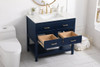Elegant Decor VF19036BL 36 inch single bathroom vanity in blue Elegant Decor VF19036BL 36 inch single bathroom vanity in blue
