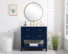 Elegant Decor VF19036BL 36 inch single bathroom vanity in blue Elegant Decor VF19036BL 36 inch single bathroom vanity in blue