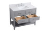 Elegant Decor VF19042GR-BS 42 inch single bathroom vanity in gray with backsplash