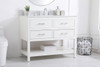 Elegant Decor VF19042WH-BS 42 inch single bathroom vanity in white with backsplash