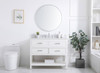 Elegant Decor VF19042WH-BS 42 inch single bathroom vanity in white with backsplash