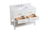 Elegant Decor VF19042WH-BS 42 inch single bathroom vanity in white with backsplash