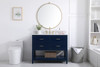 Elegant Decor VF19042BL-BS 42 inch single bathroom vanity in blue with backsplash