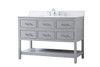 Elegant Decor VF19048GR-BS 48 inch single bathroom vanity in gray with backsplash