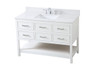 Elegant Decor VF19048WH-BS 48 inch single bathroom vanity in white with backsplash