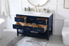 Elegant Decor VF19048BL-BS 48 inch single bathroom vanity in blue with backsplash