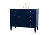 Elegant Decor VF12542BL 42 inch single bathroom vanity in blue