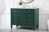 Elegant Decor VF12542GN 42 inch single bathroom vanity in green