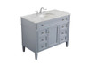 Elegant Decor VF12542GR 42 inch single bathroom vanity in grey