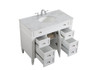 Elegant Decor VF12542WH 42 inch single bathroom vanity in white