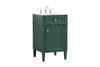 Elegant Decor VF12521GN 21 inch single bathroom vanity in green Elegant Decor VF12521GN 21 inch single bathroom vanity in green