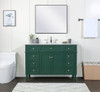 Elegant Decor VF12548GN 48 inch single bathroom vanity in green Elegant Decor VF12548GN 48 inch single bathroom vanity in green