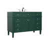 Elegant Decor VF12548GN 48 inch single bathroom vanity in green Elegant Decor VF12548GN 48 inch single bathroom vanity in green