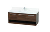 Elegant Decor VF43548MWT-BS 48 inch single bathroom vanity in walnut with backsplash