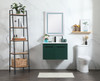 Elegant Decor VF44530MGN-BS 30 inch single bathroom vanity in green with backsplash