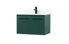 Elegant Decor VF44530MGN-BS 30 inch single bathroom vanity in green with backsplash