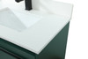 Elegant Decor VF44530MGN-BS 30 inch single bathroom vanity in green with backsplash