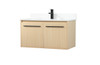 Elegant Decor VF44536MMP-BS 36 inch single bathroom vanity in maple with backsplash