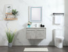 Elegant Decor VF44536MCG-BS 36 inch single bathroom vanity in concrete grey with backsplash