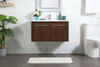 Elegant Decor VF44536MWT-BS 36 inch single bathroom vanity in walnut with backsplash