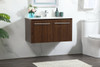 Elegant Decor VF44536MWT-BS 36 inch single bathroom vanity in walnut with backsplash
