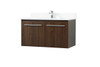 Elegant Decor VF44536MWT-BS 36 inch single bathroom vanity in walnut with backsplash
