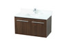 Elegant Decor VF44536MWT-BS 36 inch single bathroom vanity in walnut with backsplash
