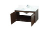 Elegant Decor VF44536MWT-BS 36 inch single bathroom vanity in walnut with backsplash