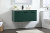 Elegant Decor VF44540MGN-BS 40 inch single bathroom vanity in green with backsplash