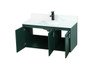 Elegant Decor VF44540MGN-BS 40 inch single bathroom vanity in green with backsplash