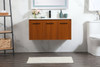 Elegant Decor VF44540MTK-BS 40 inch single bathroom vanity in teak with backsplash