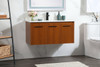 Elegant Decor VF44540MTK-BS 40 inch single bathroom vanity in teak with backsplash
