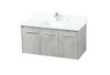 Elegant Decor VF44540MCG-BS 40 inch single bathroom vanity in concrete grey with backsplash