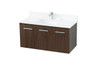 Elegant Decor VF44540MWT-BS 40 inch single bathroom vanity in walnut with backsplash